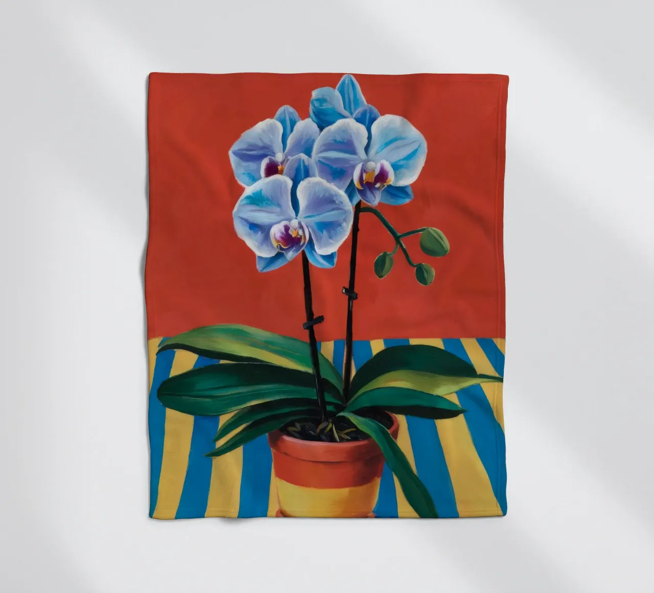 Striscia di orchidea blu coperta in pile da Tiga Bersama