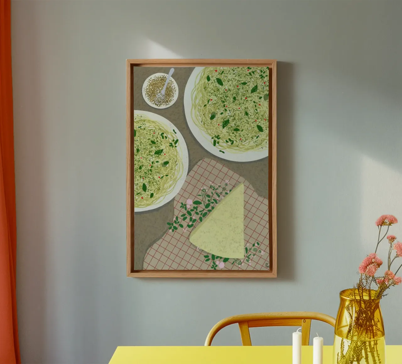 Cheese And Pasta tela con Cornice a cassetta da Be Mart