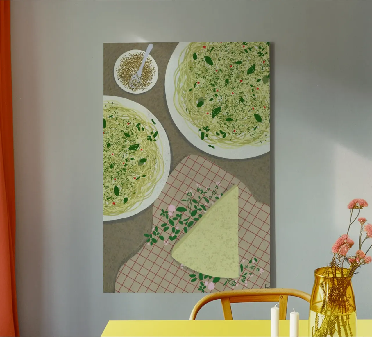Cheese And Pasta tela con Cornice a cassetta da Be Mart