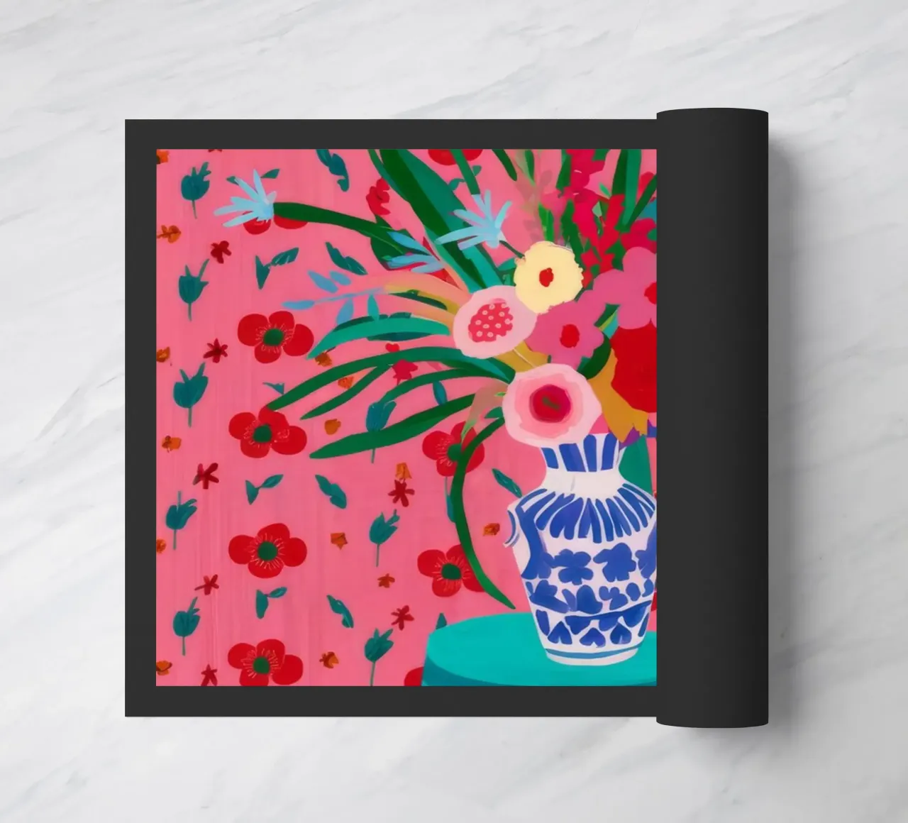 Vaso blu da tavolo zerbino da Pan Denim