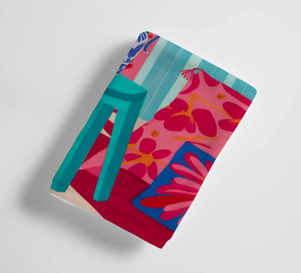 Blaue Vase Tischplatte Handtuch von Pan Denim