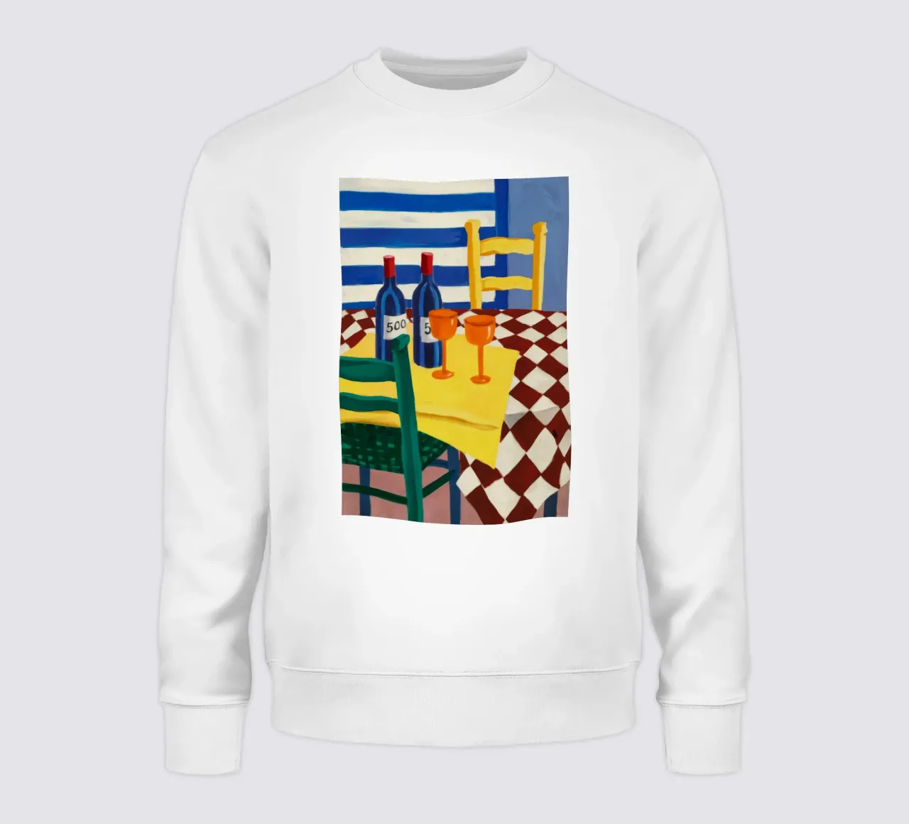 Duo di vini a scacchi felpa da Tiga Bersama