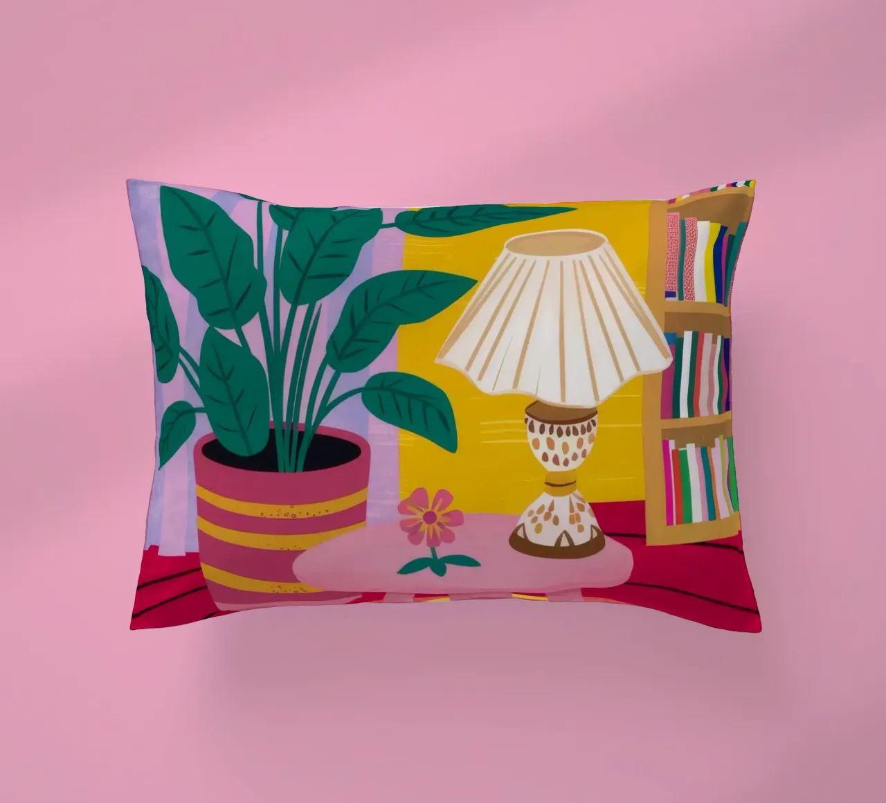 Tiger Lamp Reading decorative cushion by Pan Denim