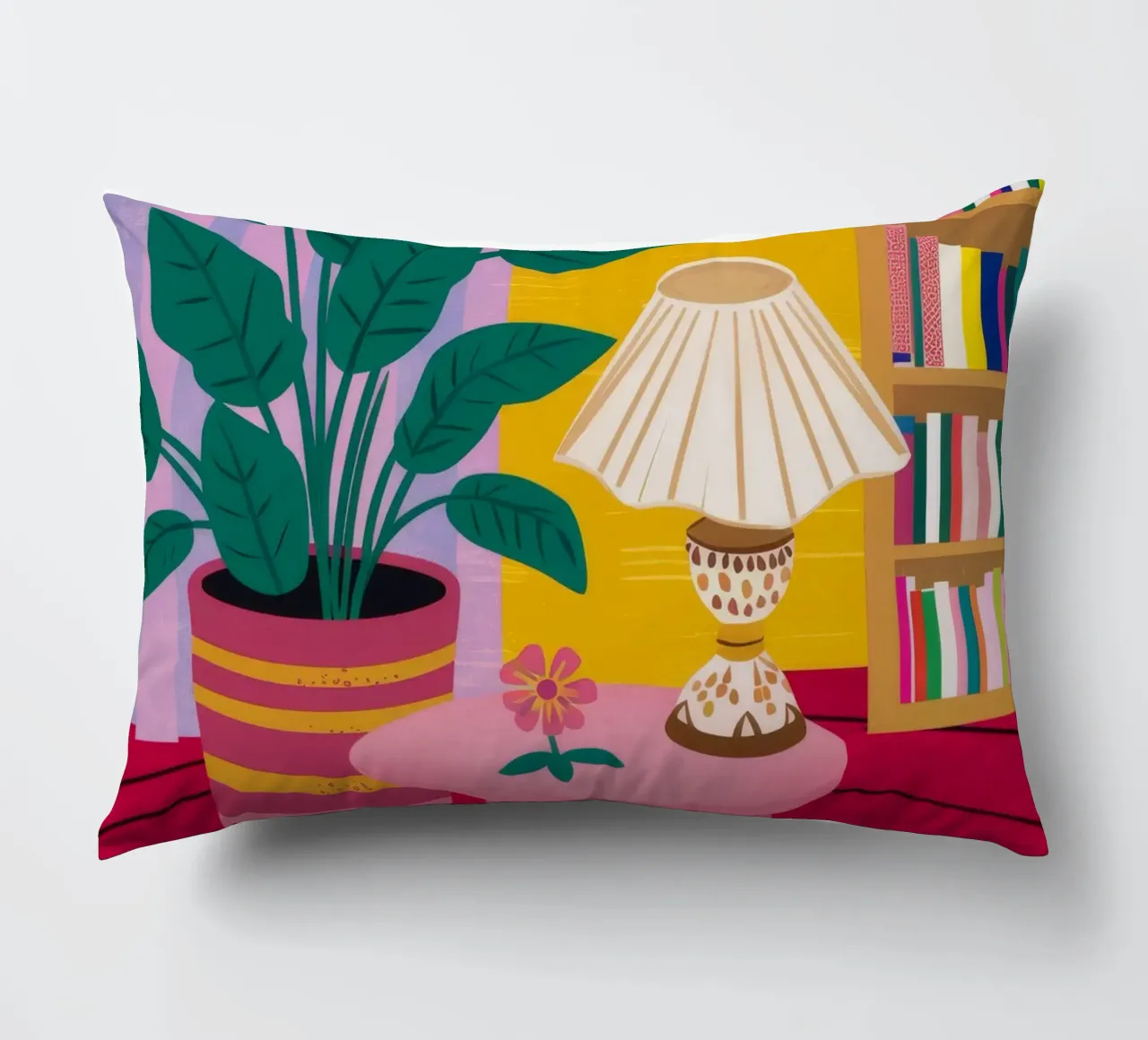 Tiger Lamp Reading decorative cushion by Pan Denim