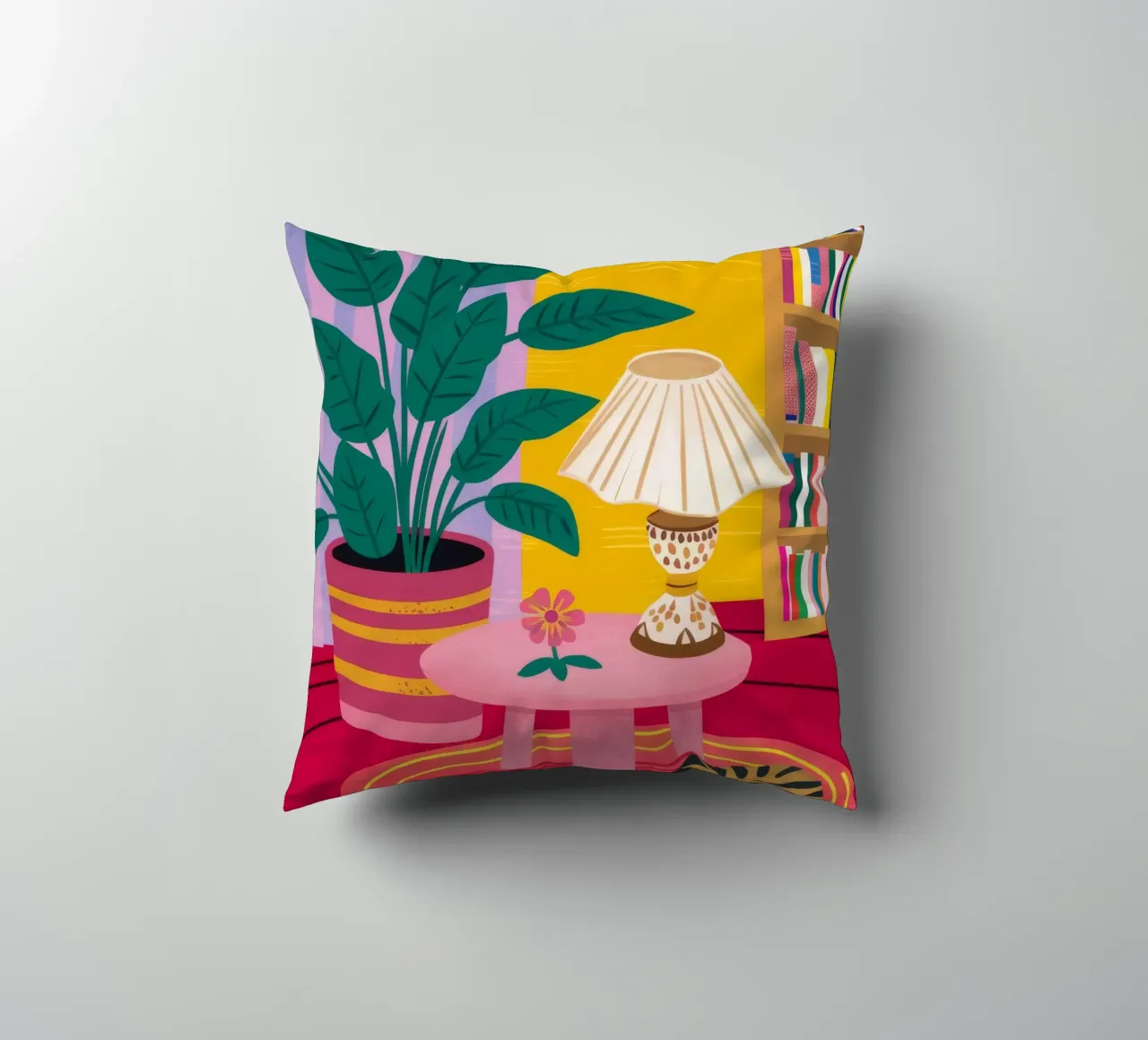 Tiger Lamp Reading decorative cushion by Pan Denim