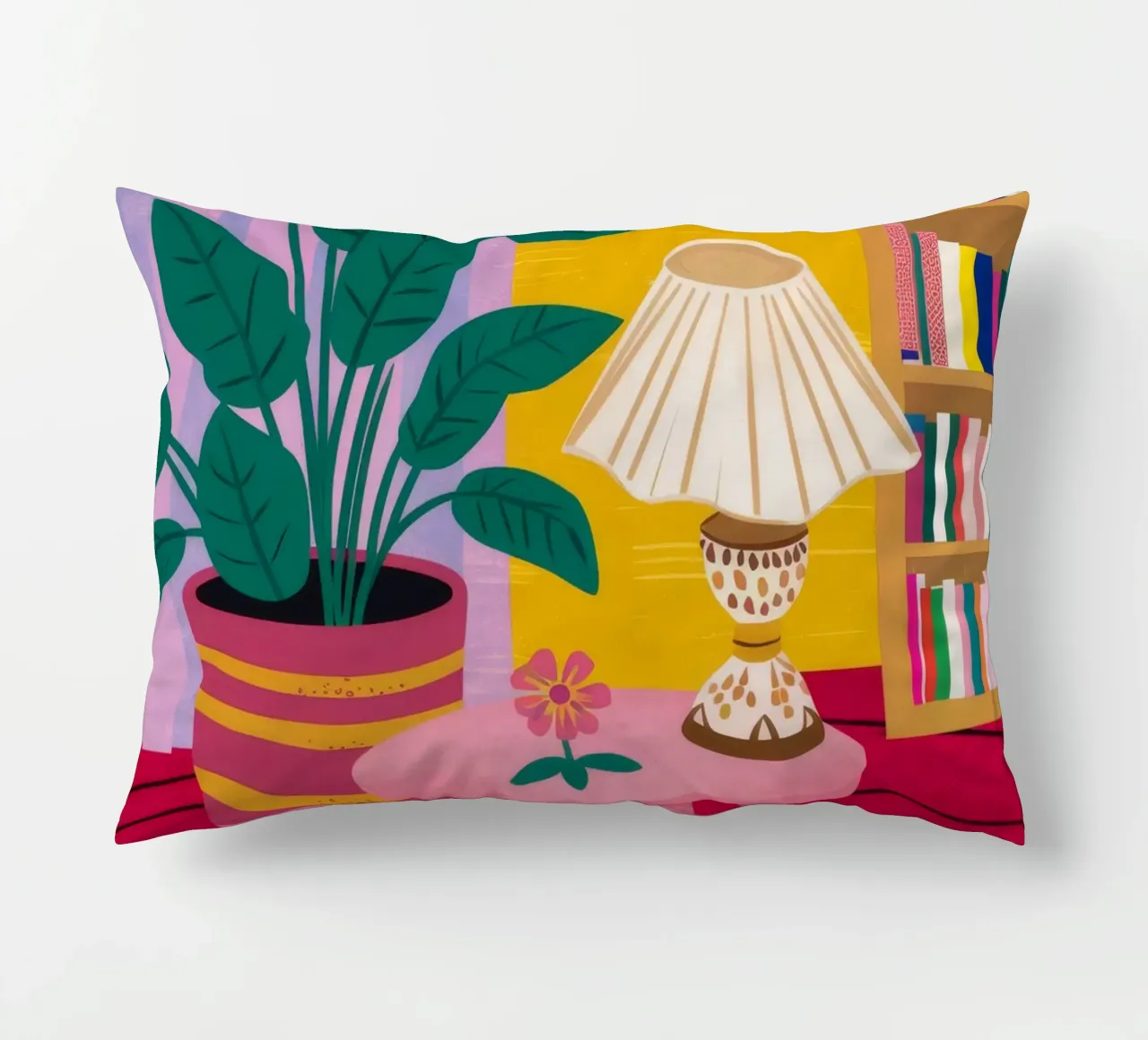 Tiger Lamp Reading decorative cushion by Pan Denim