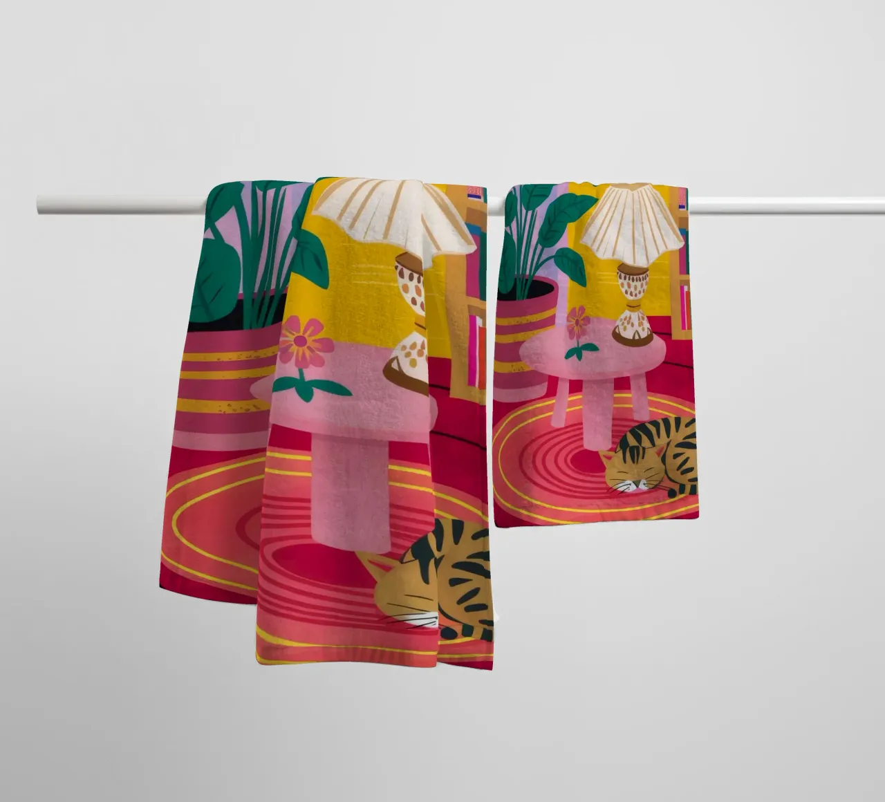 Lampe tigre lecture serviette de bain de Pan Denim