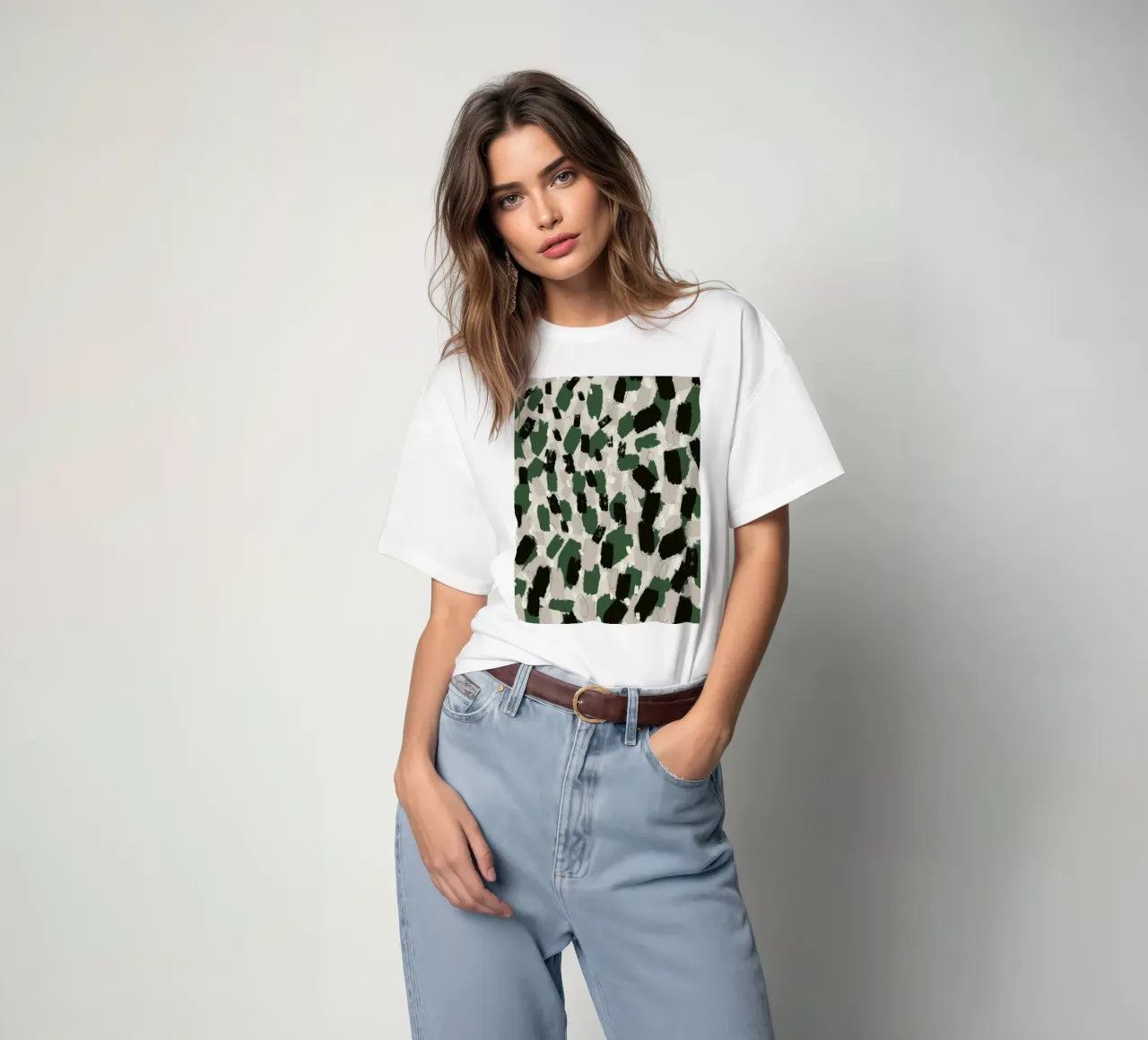 Green Pattern t-shirt da treechild