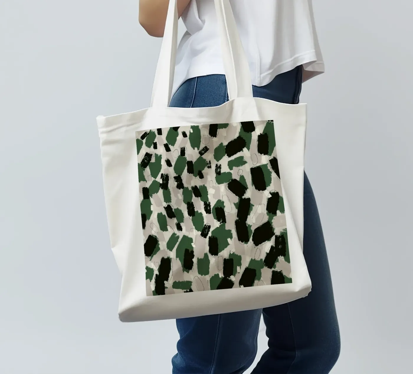 Green Pattern tote bag by treechild