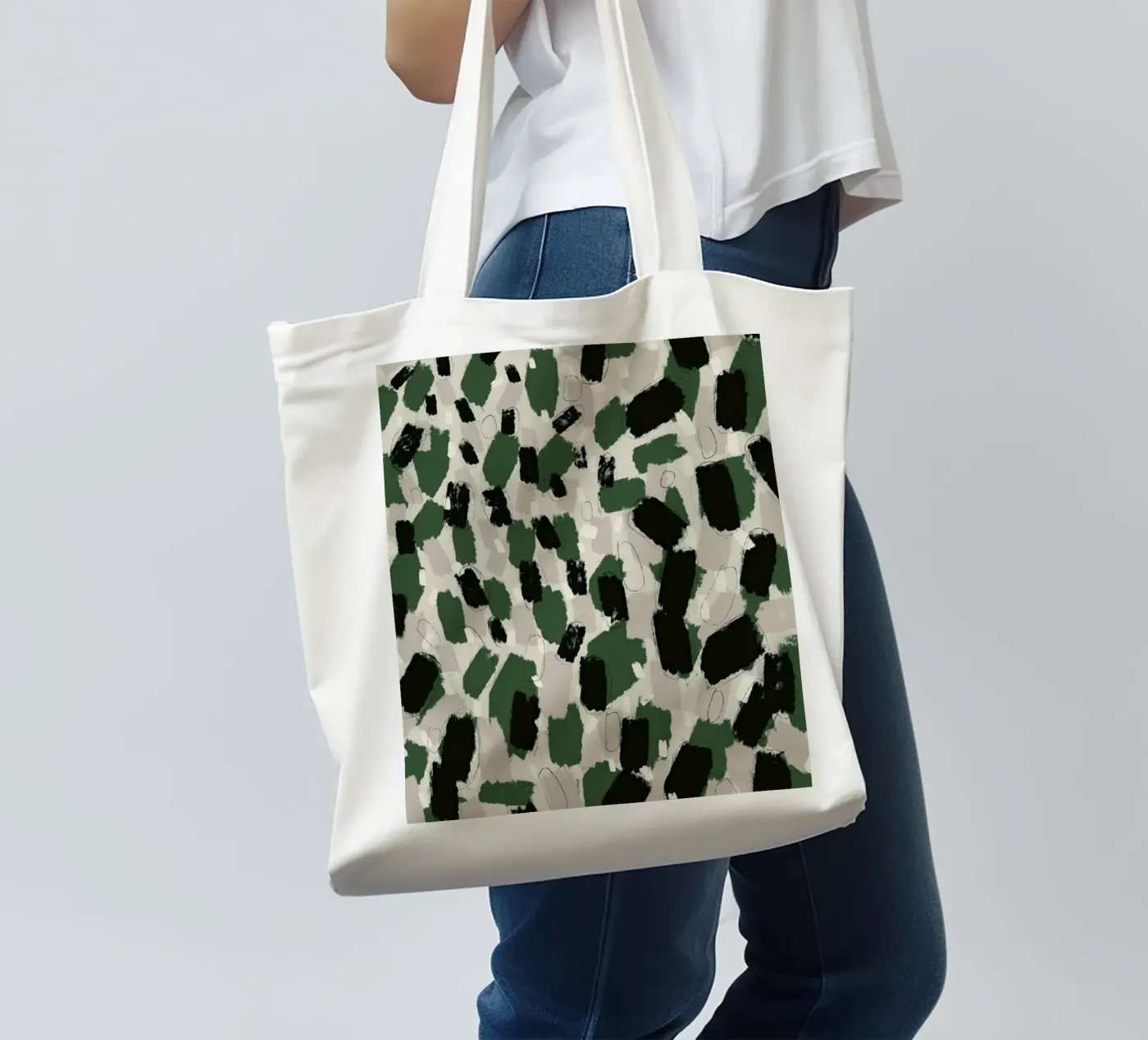 Green Pattern tote bag by treechild