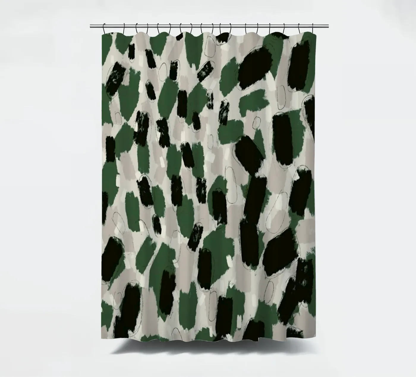 Green Pattern Duschvorhang von treechild