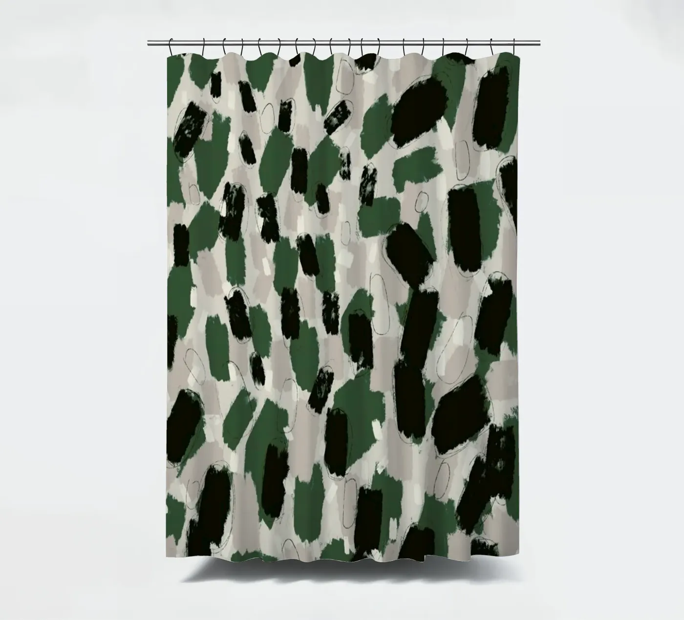 Green Pattern Duschvorhang von treechild