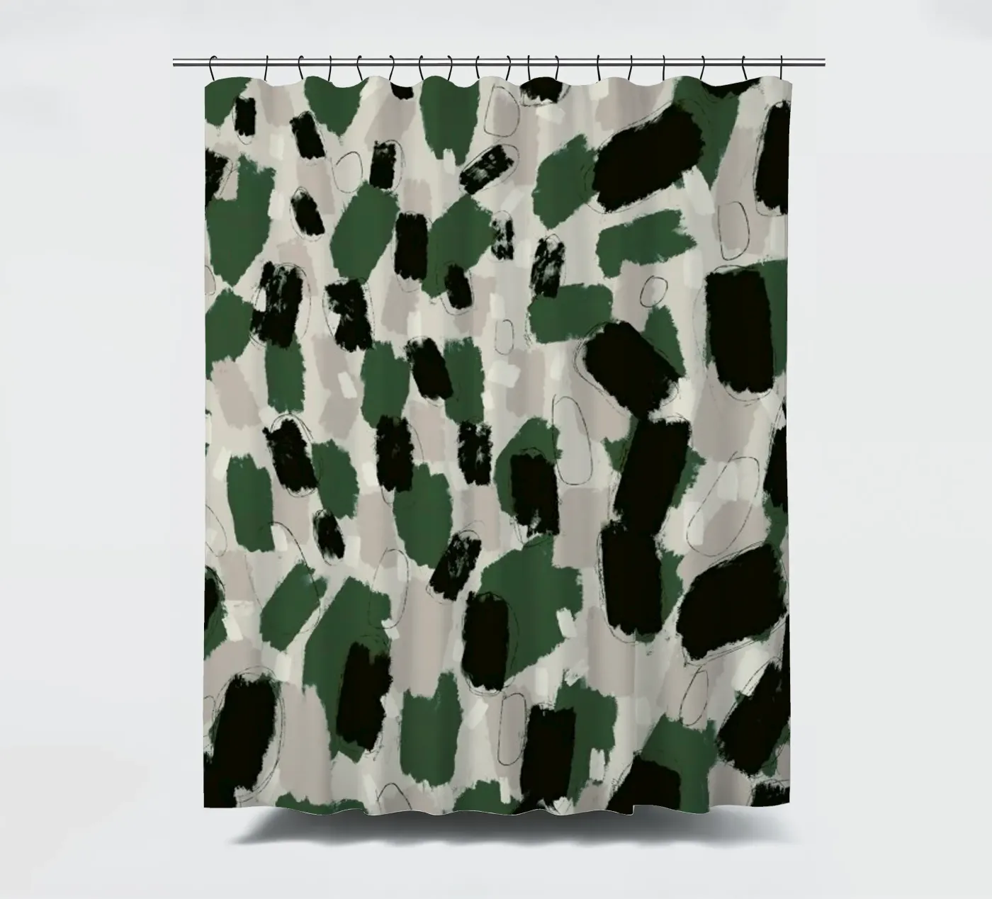 Green Pattern Duschvorhang von treechild