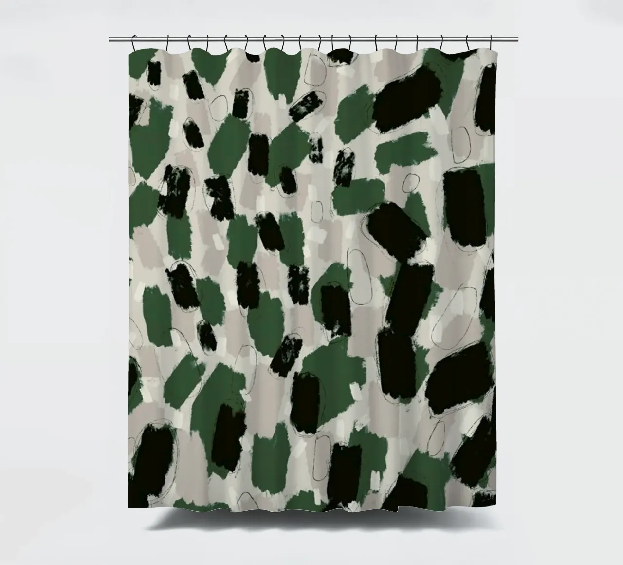 Green Pattern tenda da doccia da treechild