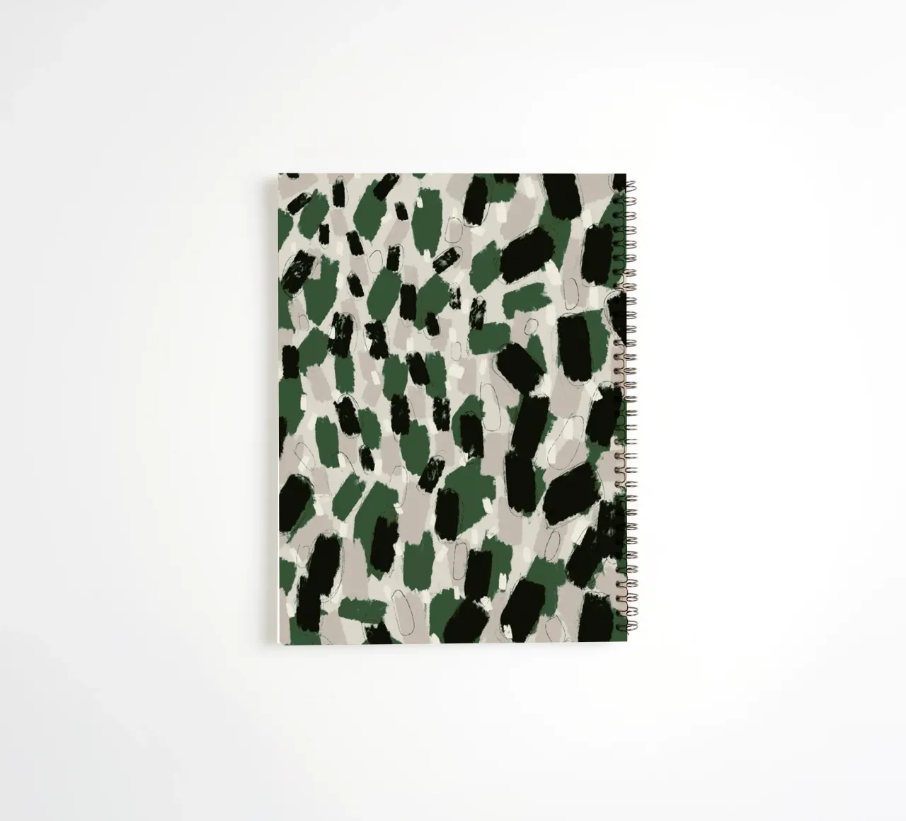 Green Pattern spiral notebook by treechild