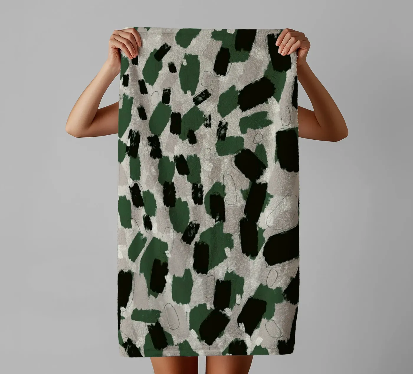 Green Pattern Handtuch von treechild