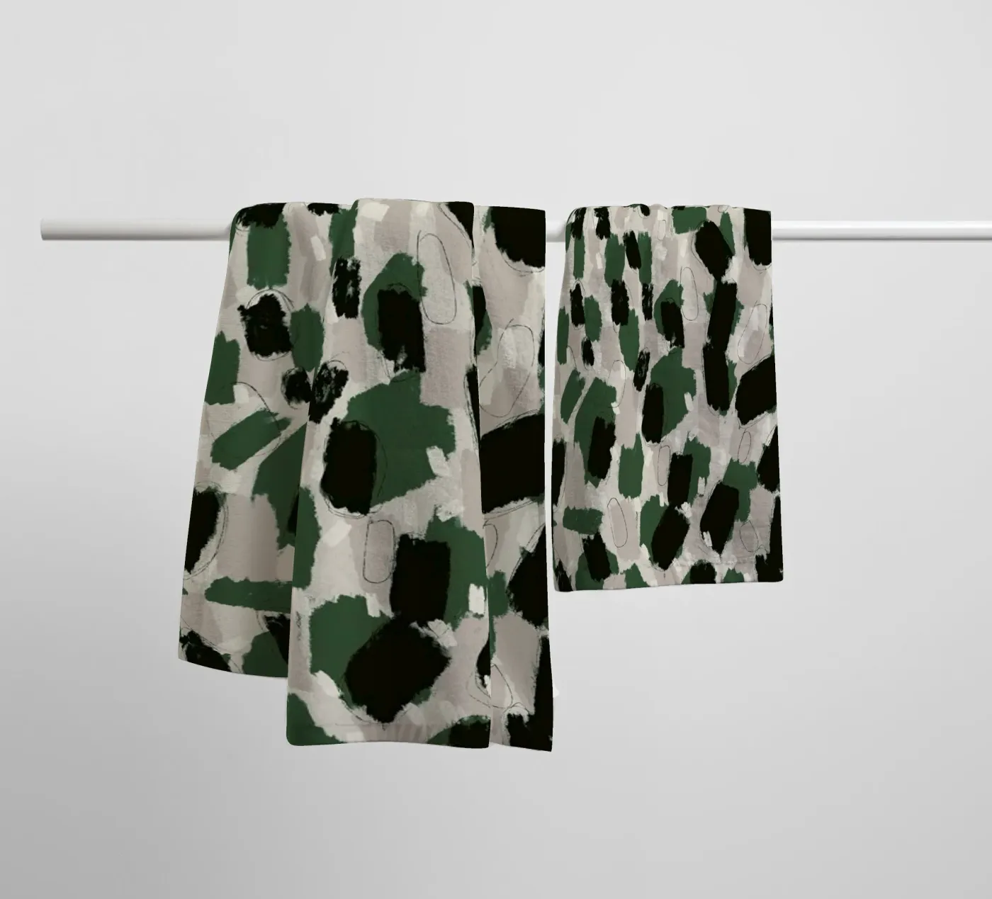 Green Pattern Handtuch von treechild