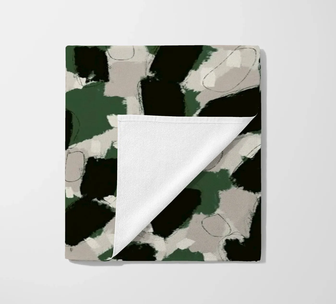 Green Pattern Strandtuch von treechild