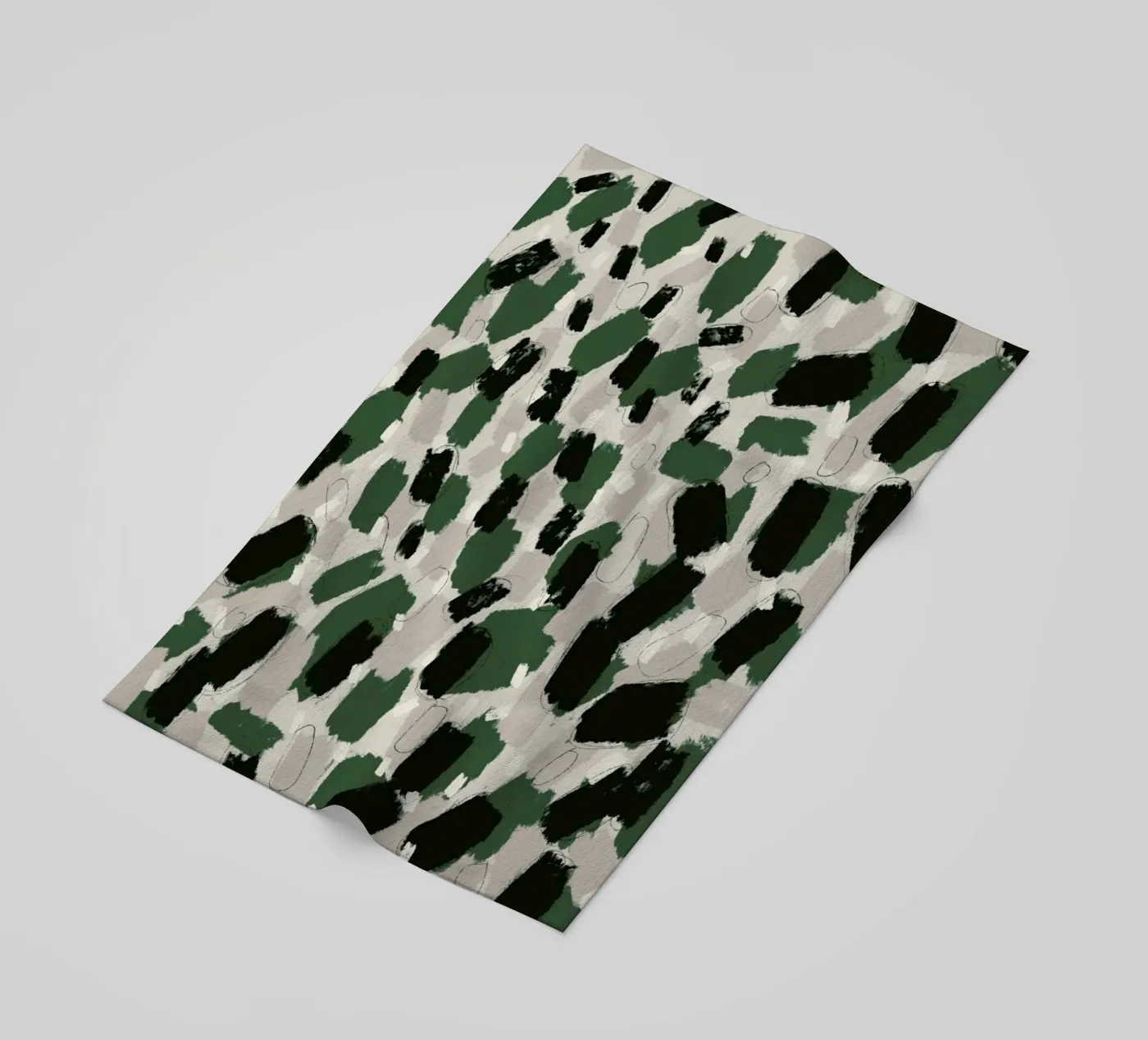 Green Pattern Strandtuch von treechild
