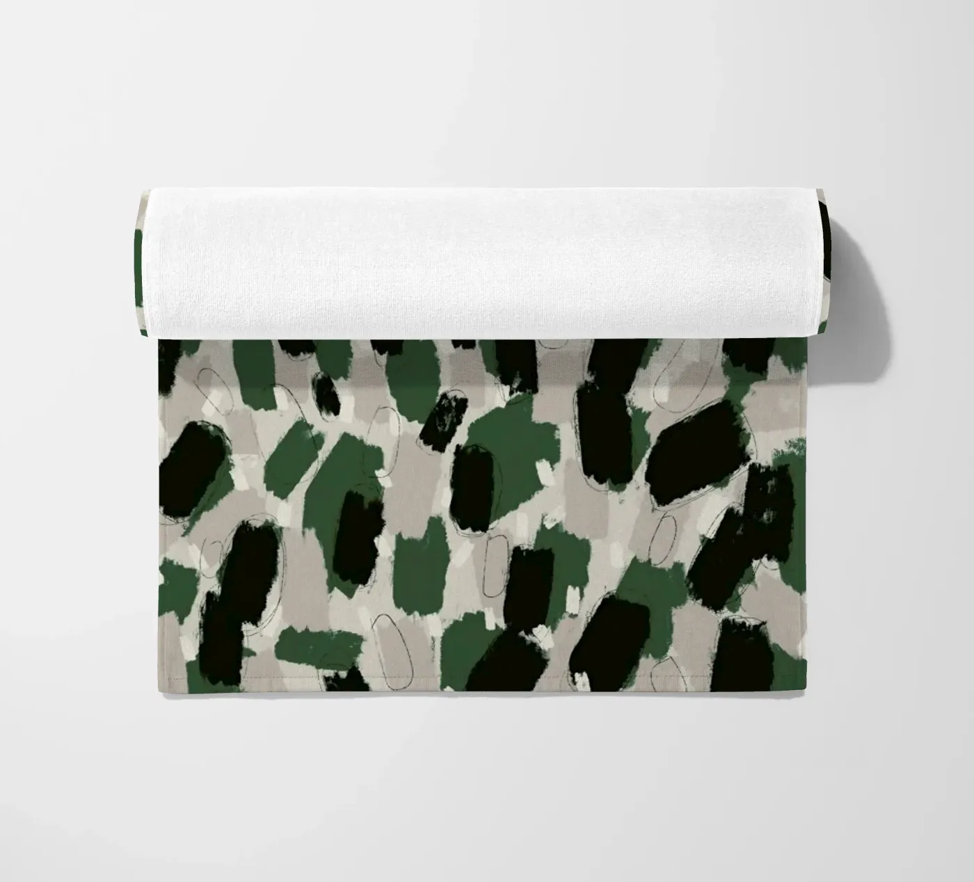 Green Pattern Strandtuch von treechild