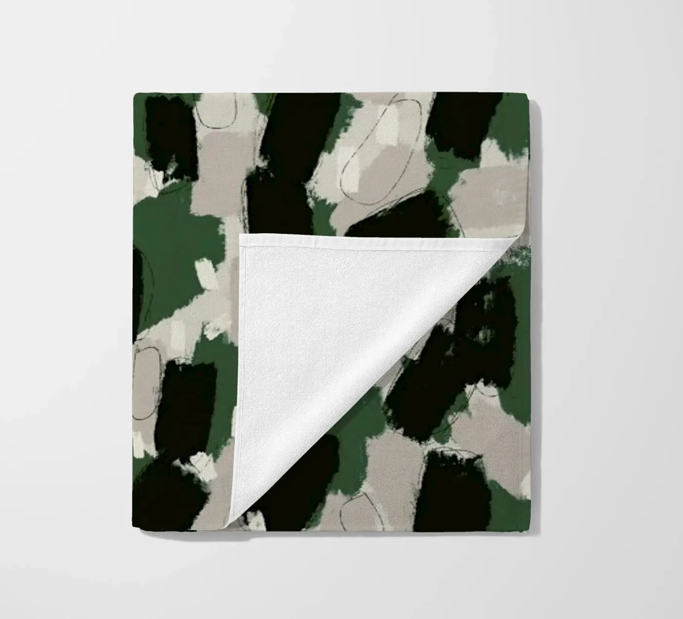 Green Pattern Strandtuch von treechild