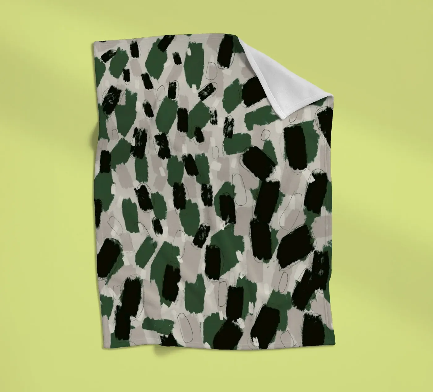 Green Pattern Fleecedecke von treechild