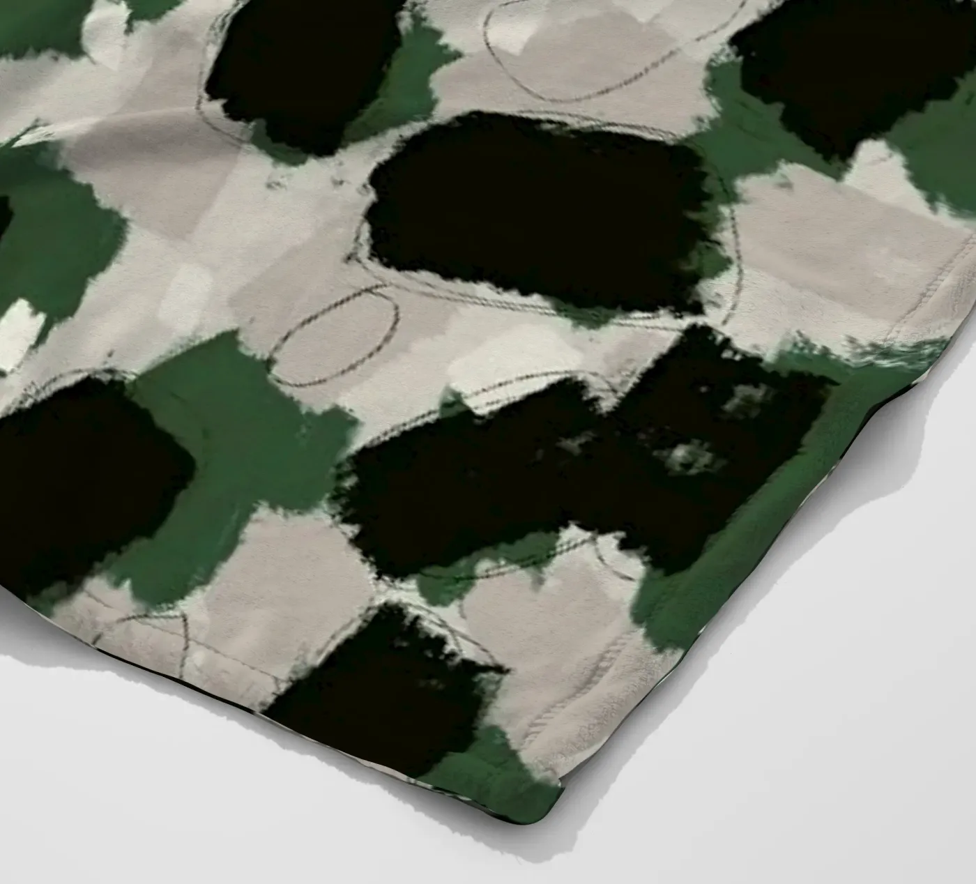 Green Pattern Fleecedecke von treechild