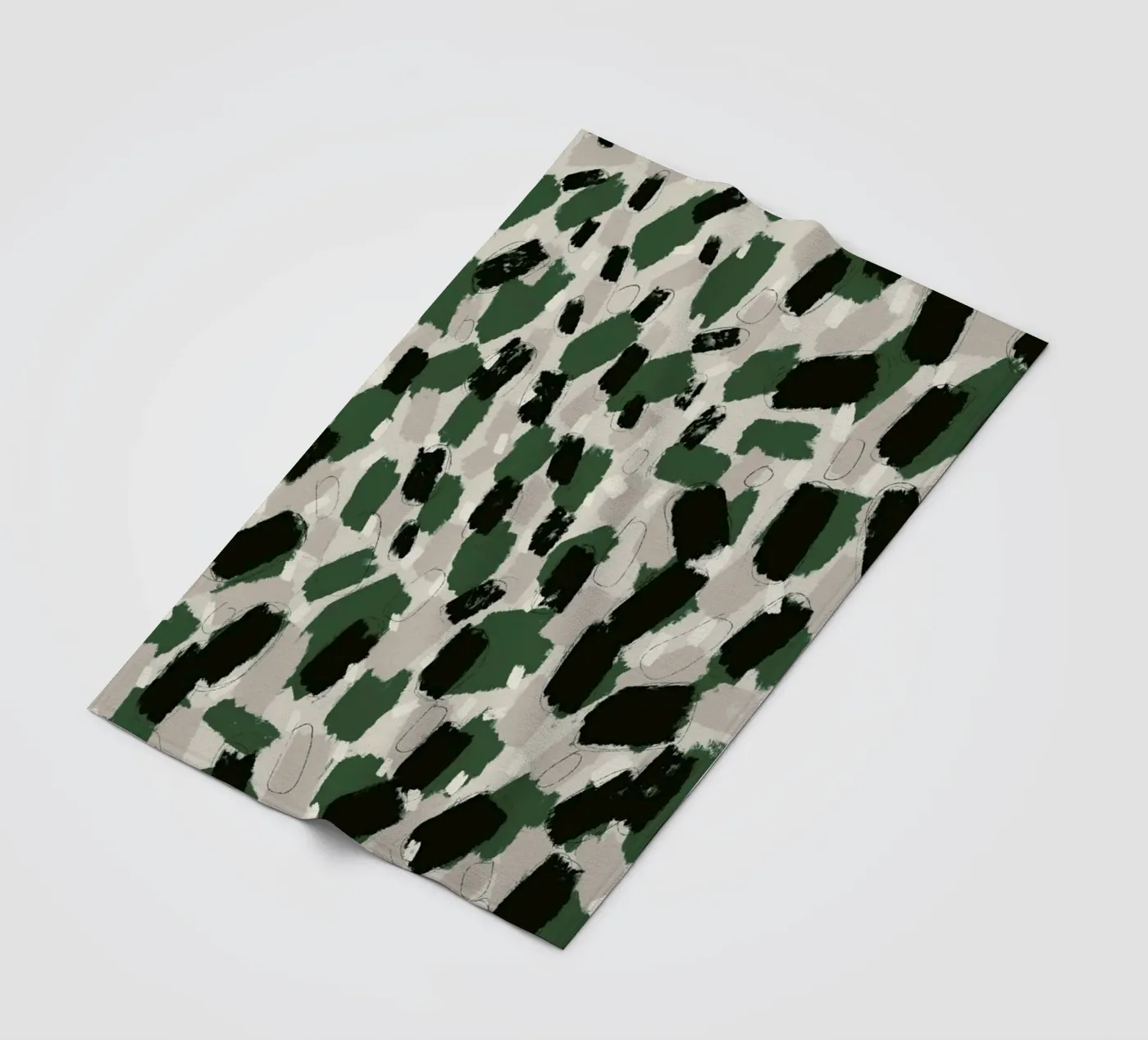 Green Pattern Fleecedecke von treechild