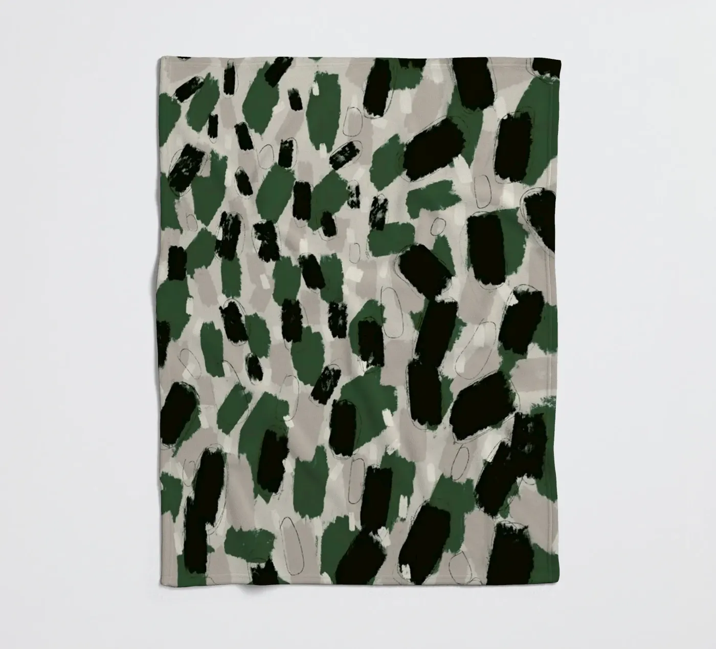 Green Pattern Fleecedecke von treechild