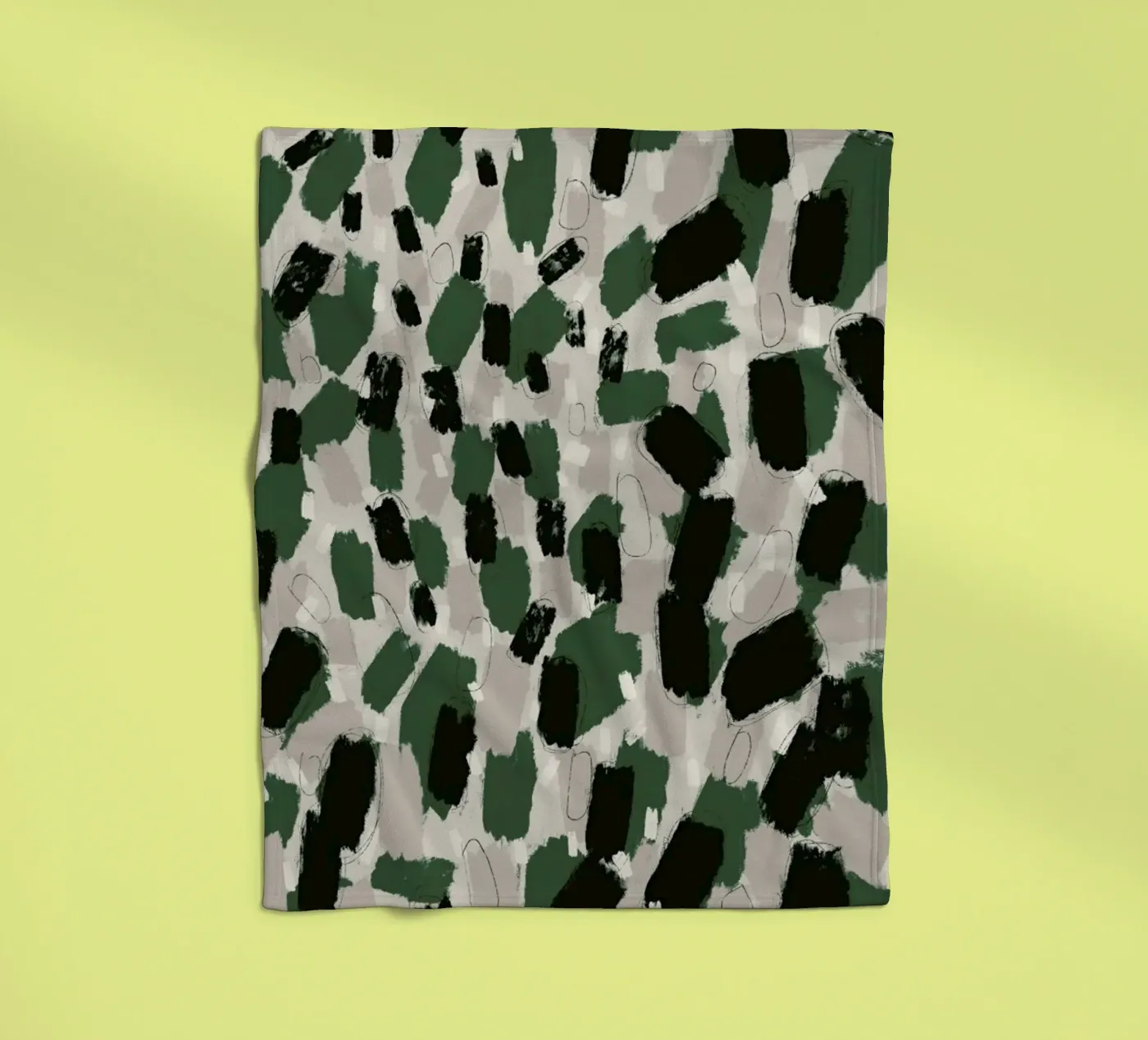 Green Pattern Fleecedecke von treechild