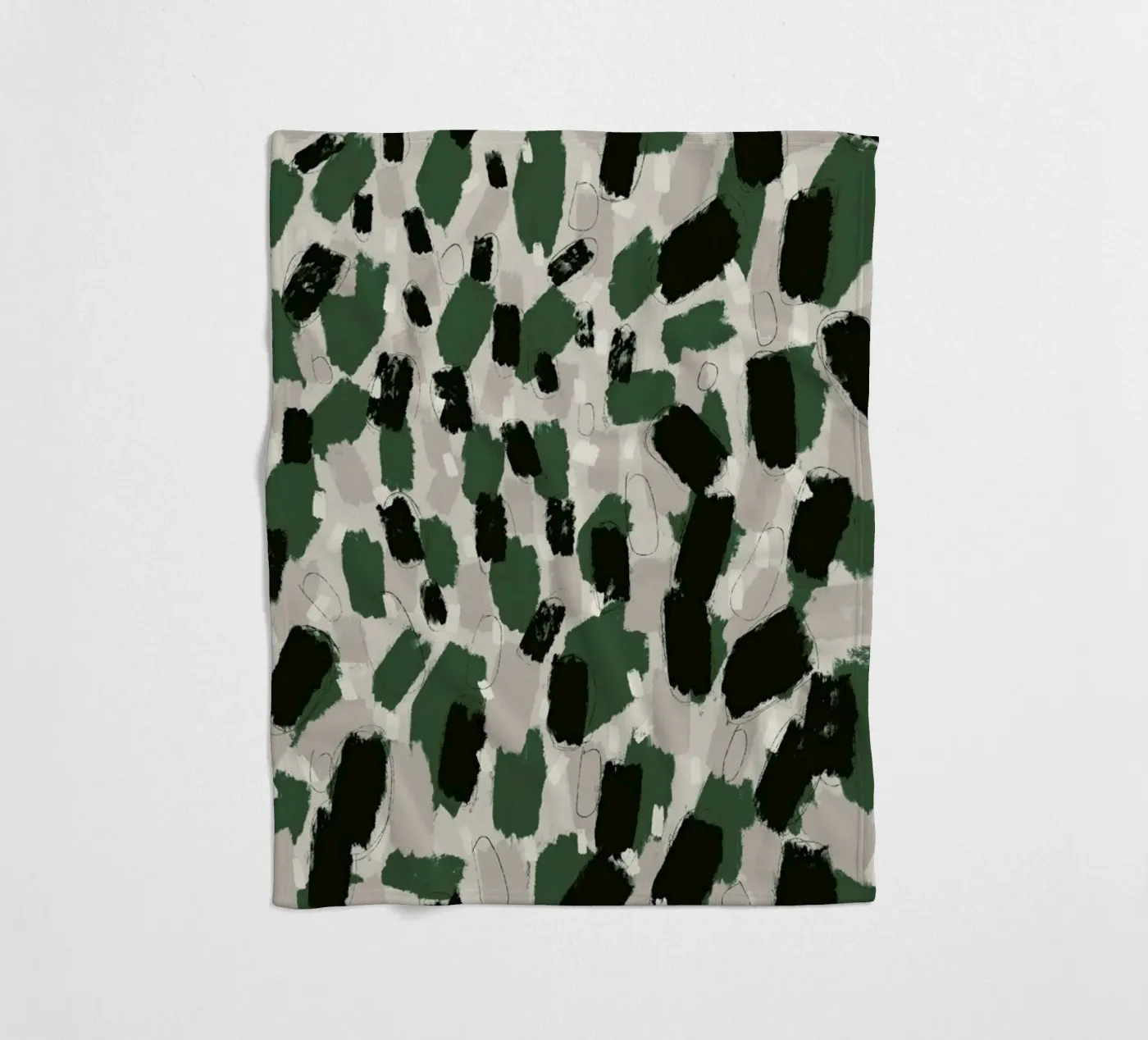 Green Pattern Fleecedecke von treechild
