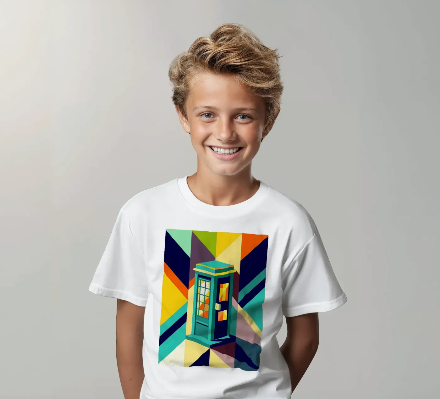 phone booth vector t-shirt bambini da zaidza