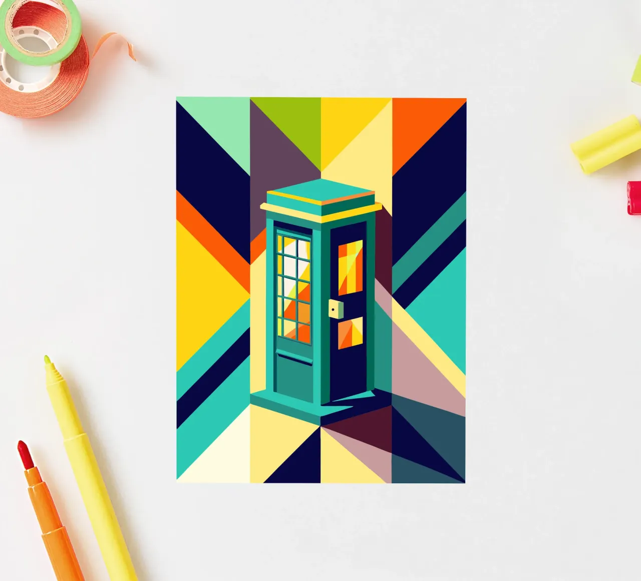 phone booth vector sticker by zaidza