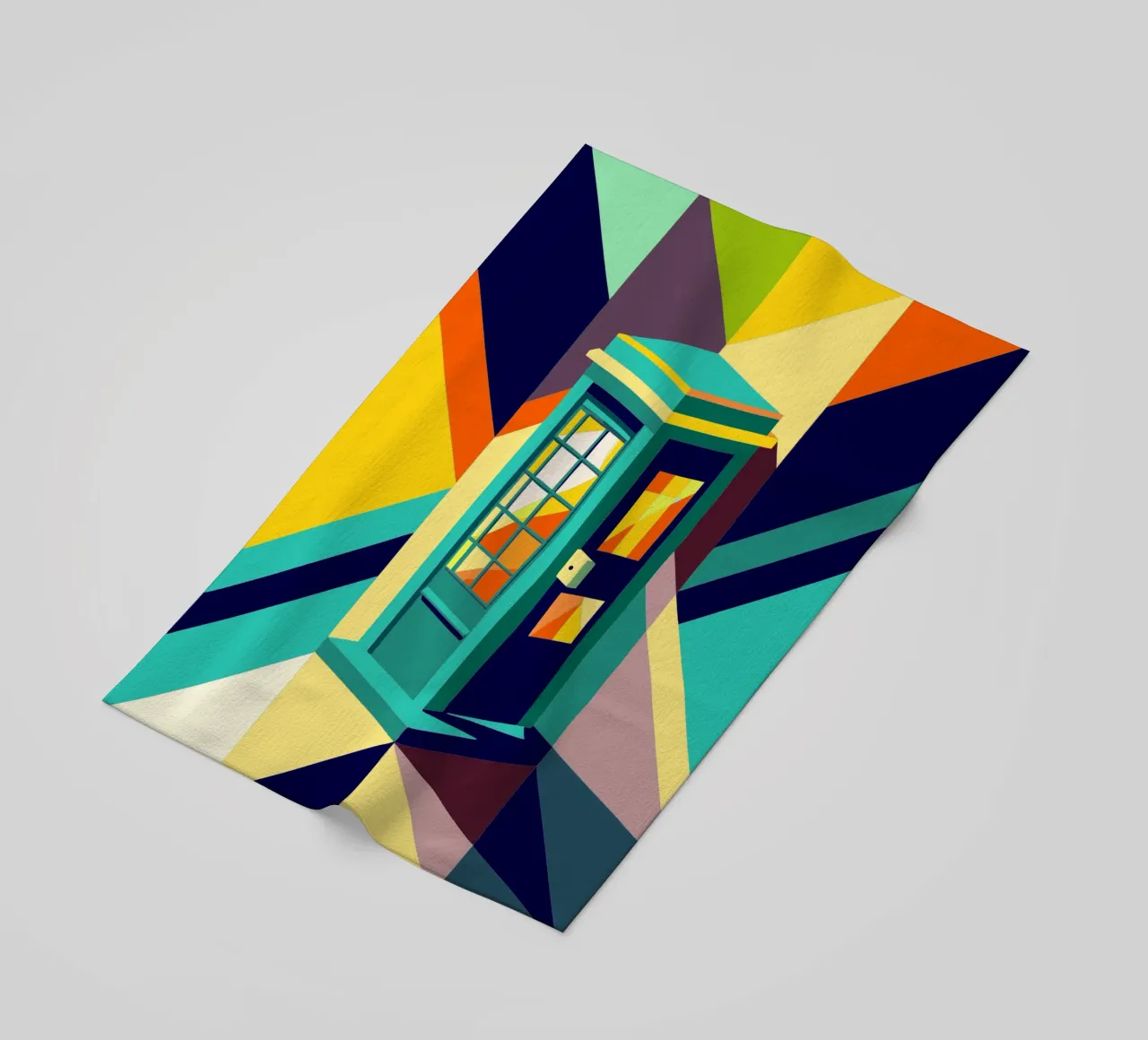 cabina telefonica vettoriale telo mare da zaidza
