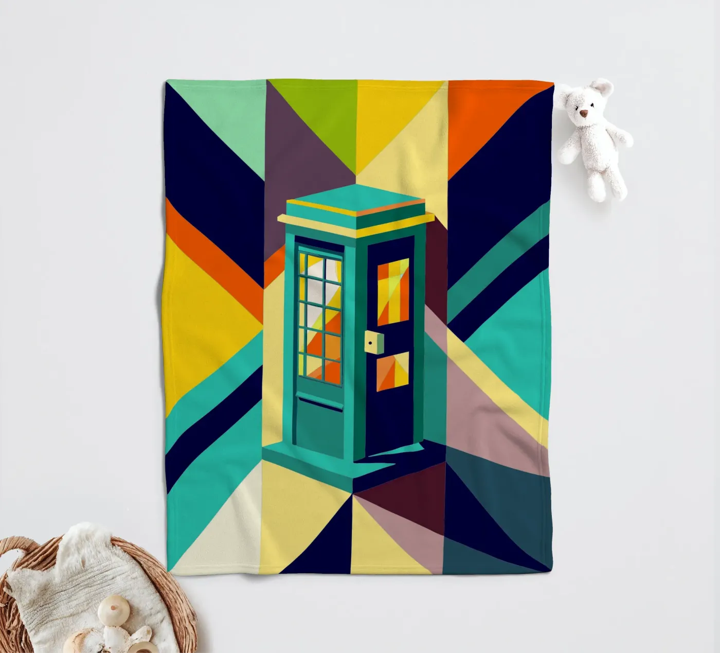 phone booth vector fleecedeken van zaidza