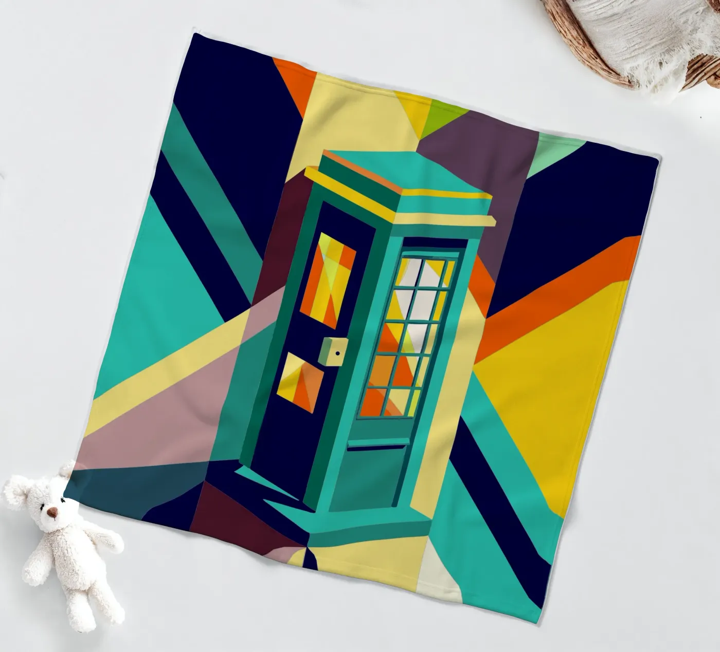 phone booth vector fleecedeken van zaidza