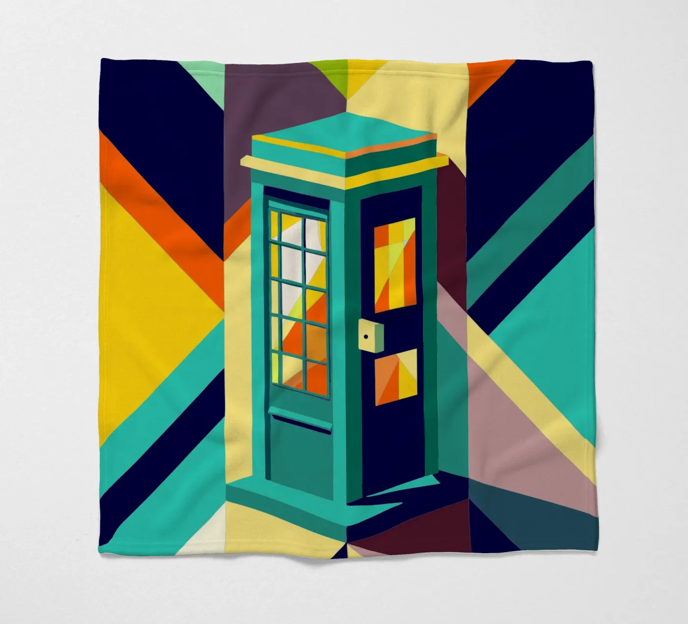 phone booth vector fleecedeken van zaidza