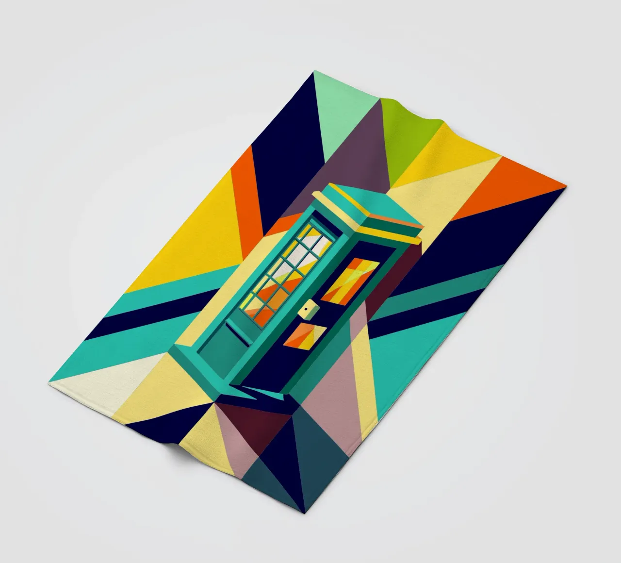 cabina telefonica vettoriale coperta in pile da zaidza