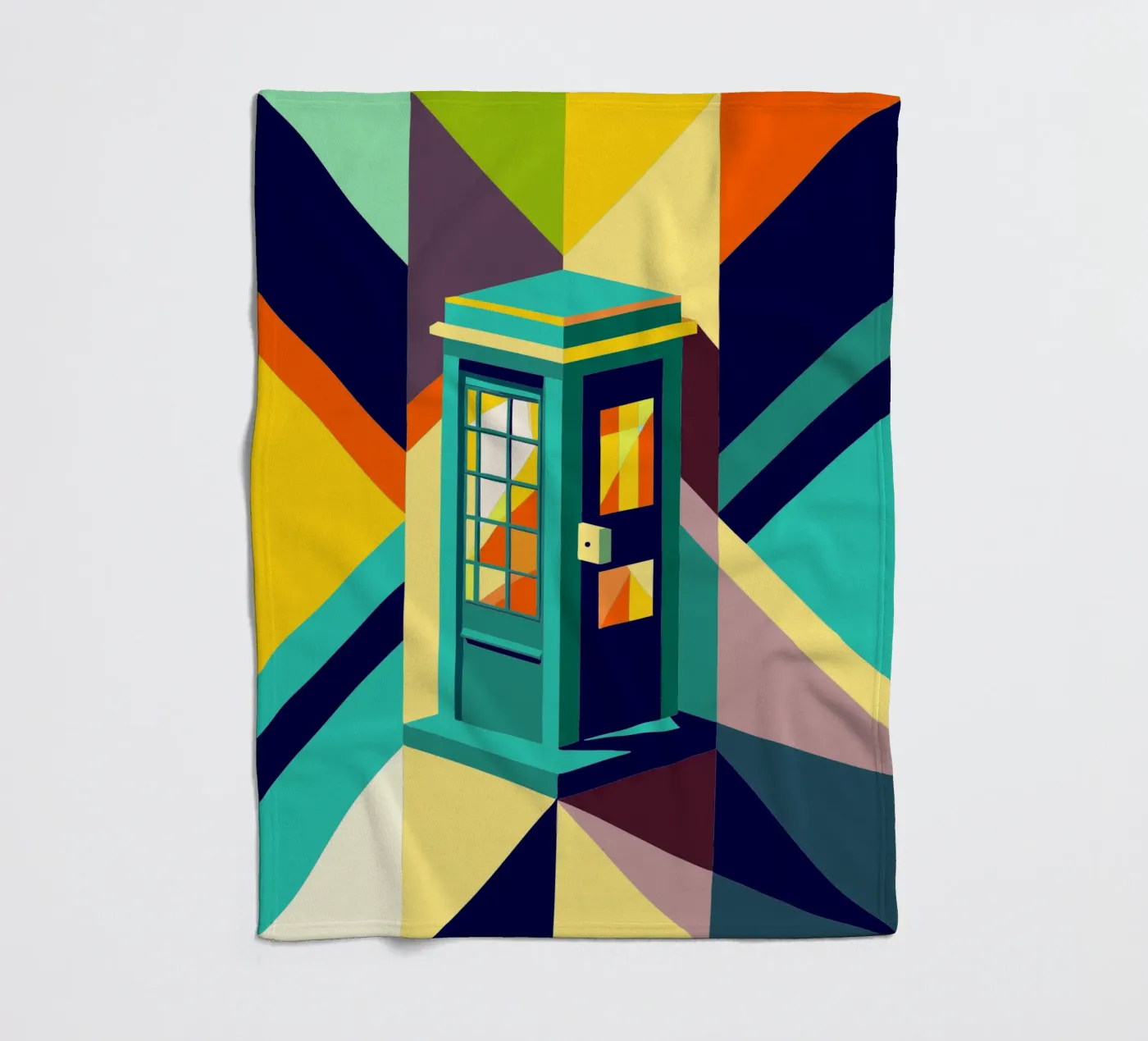 phone booth vector fleecedeken van zaidza