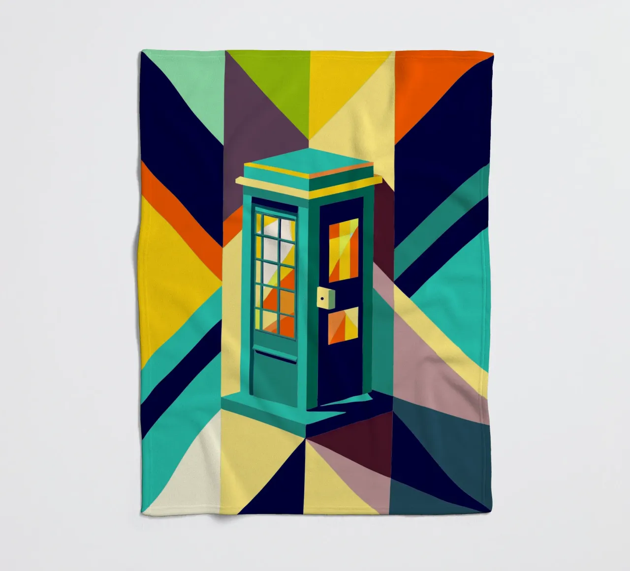 cabina telefonica vettoriale coperta in pile da zaidza