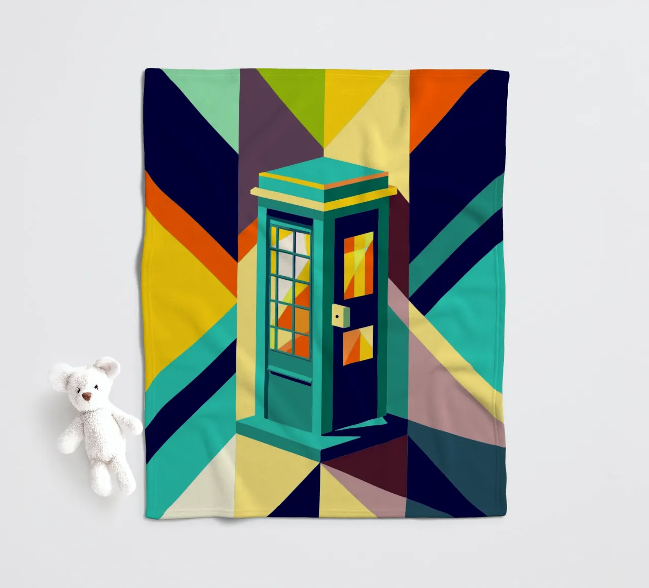 cabina telefonica vettoriale coperta in pile da zaidza