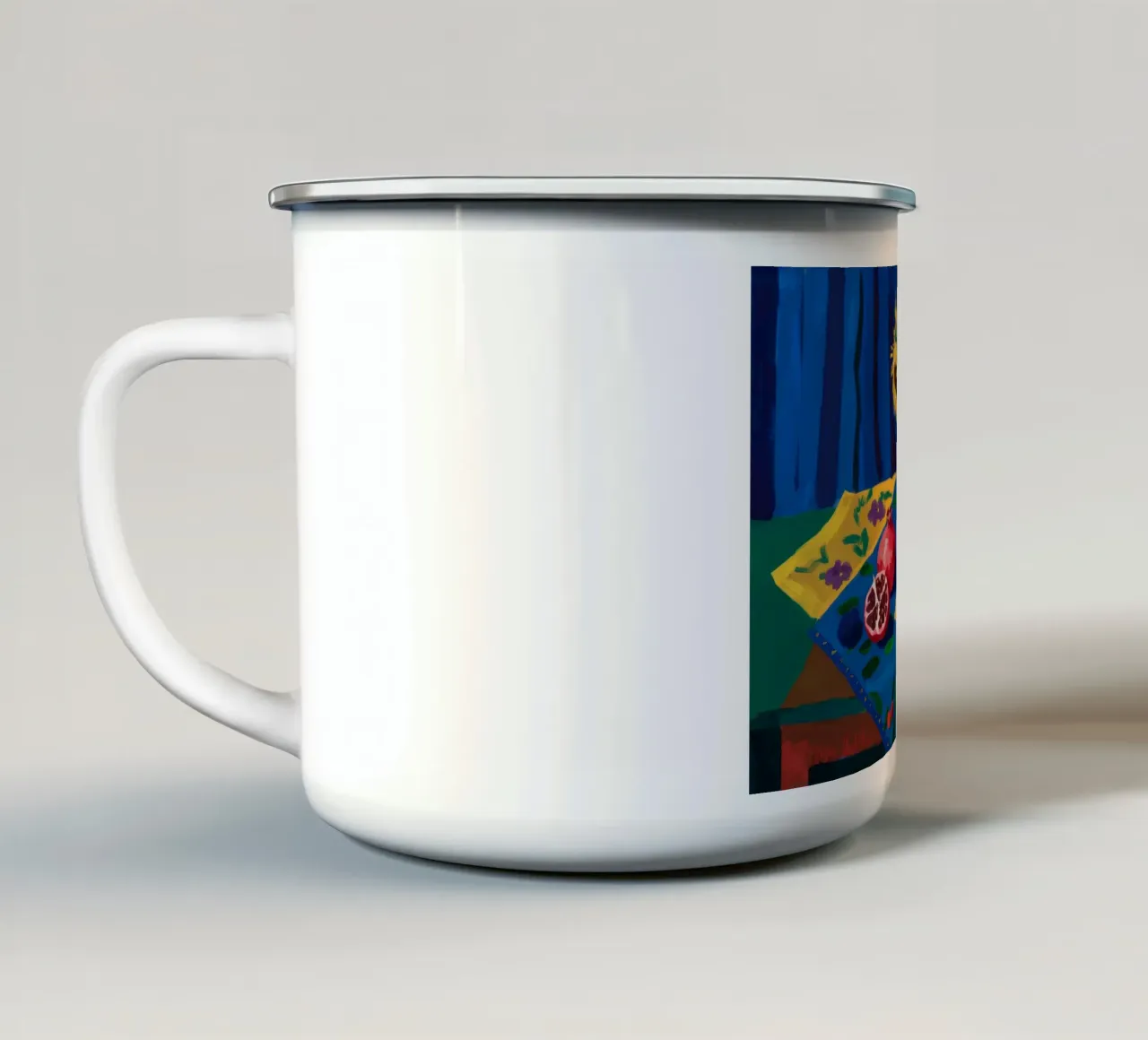 Girasole Serenata di Zaffiro tazza in smalto da Fable Tempa