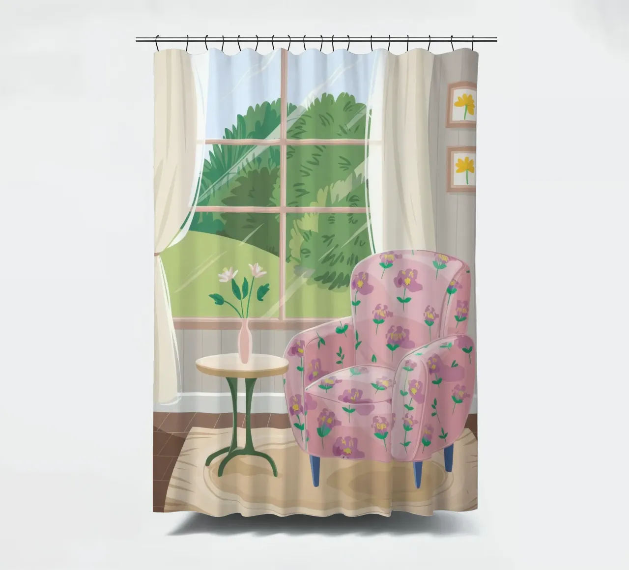 Chintz Window View Duschvorhang von Pan Denim