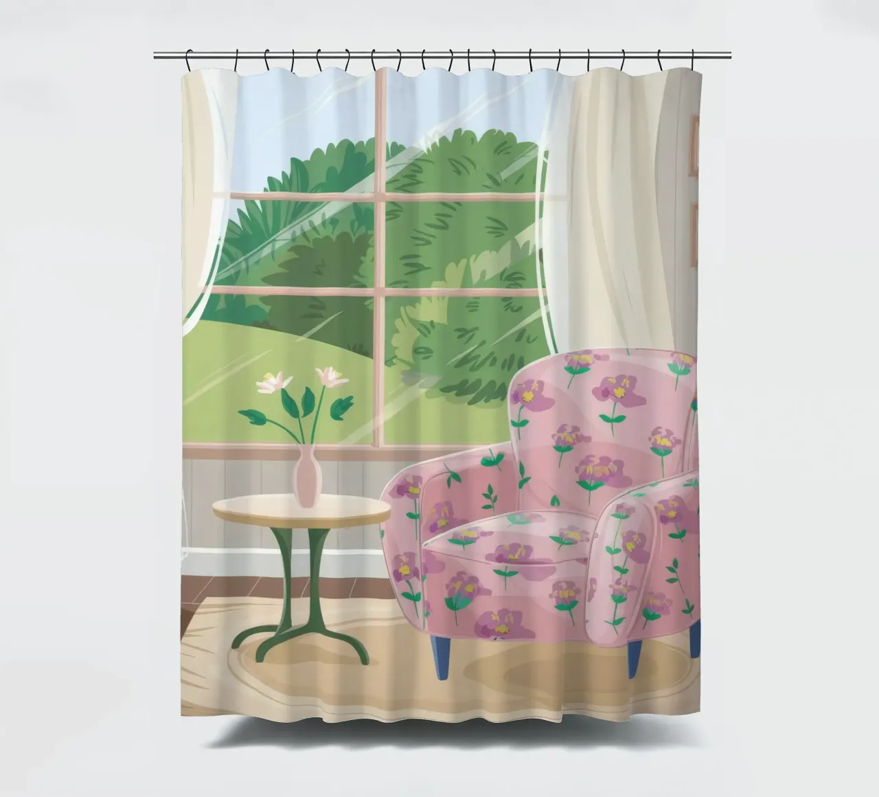 Chintz Window View Duschvorhang von Pan Denim