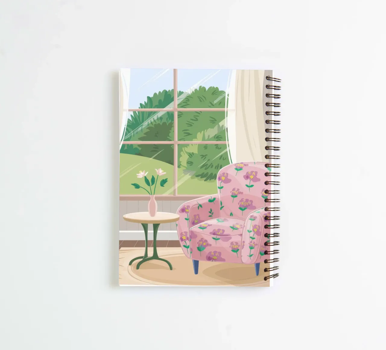 Chintz Window View spiral notebook by Pan Denim