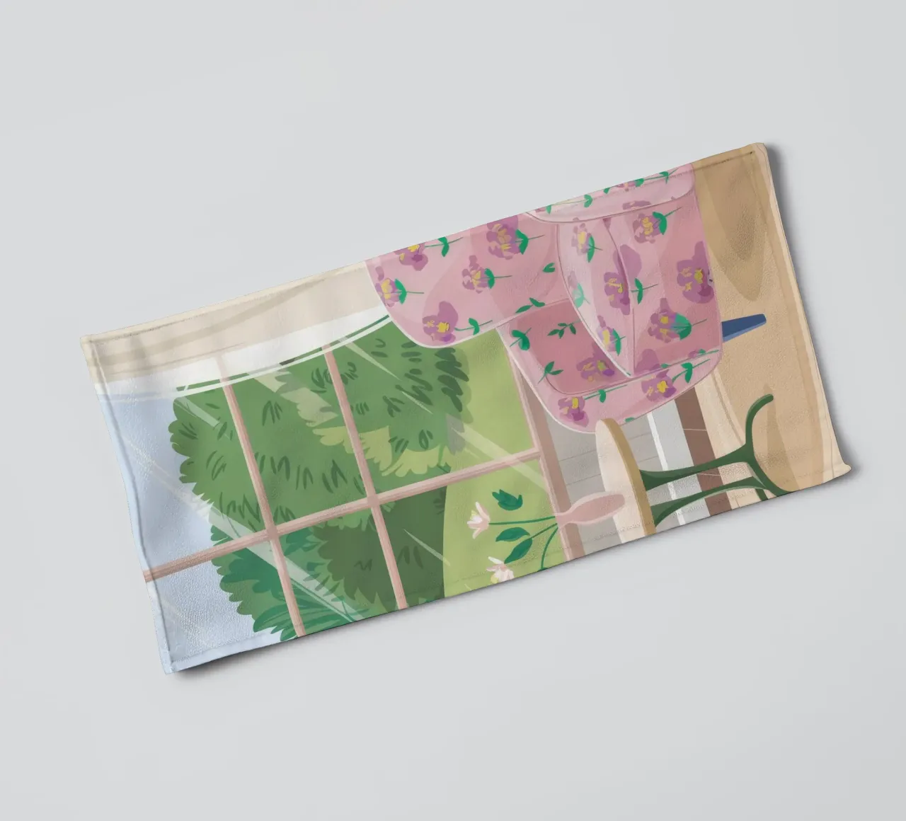 Chintz Window View towel by Pan Denim