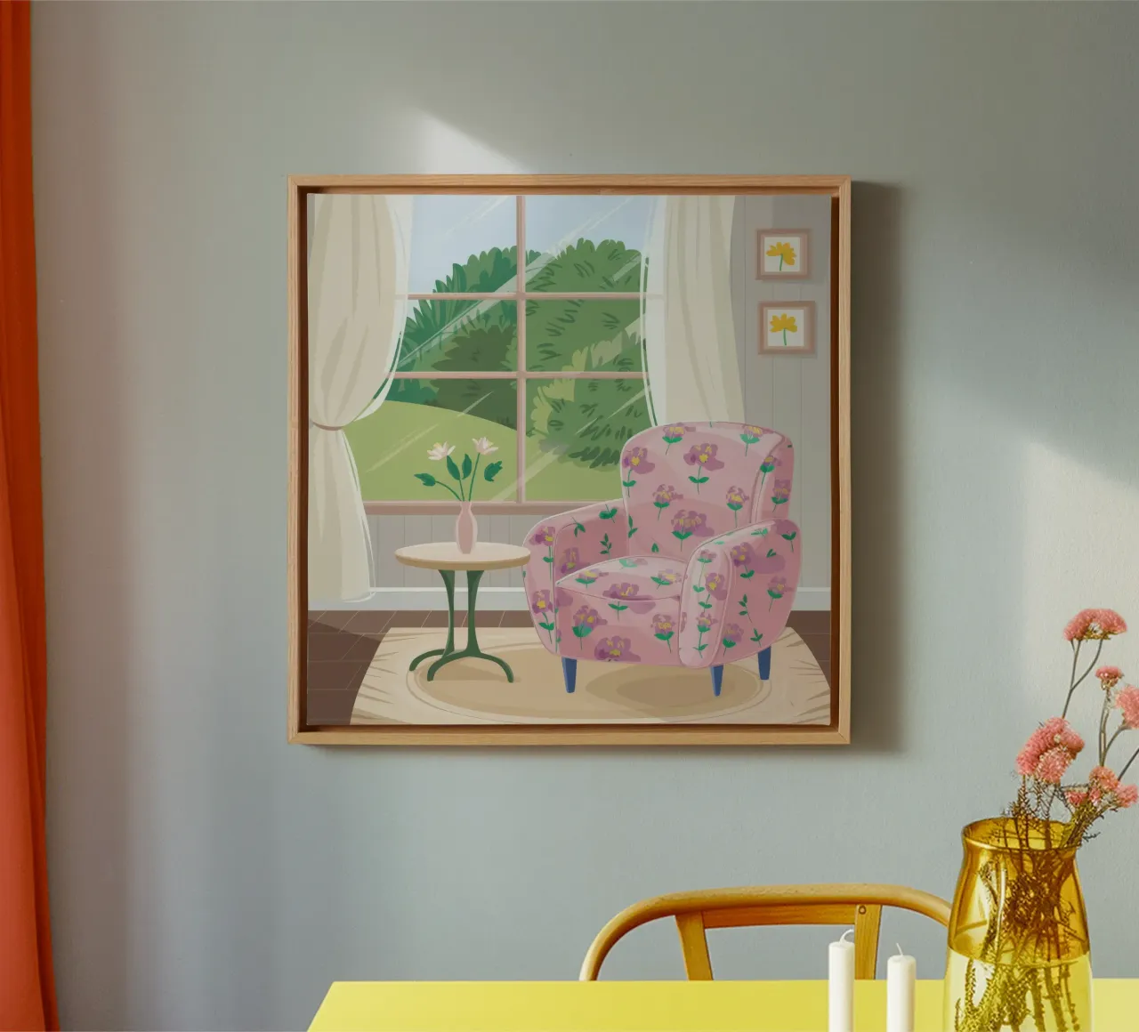 Chintz Window View canvas by Pan Denim