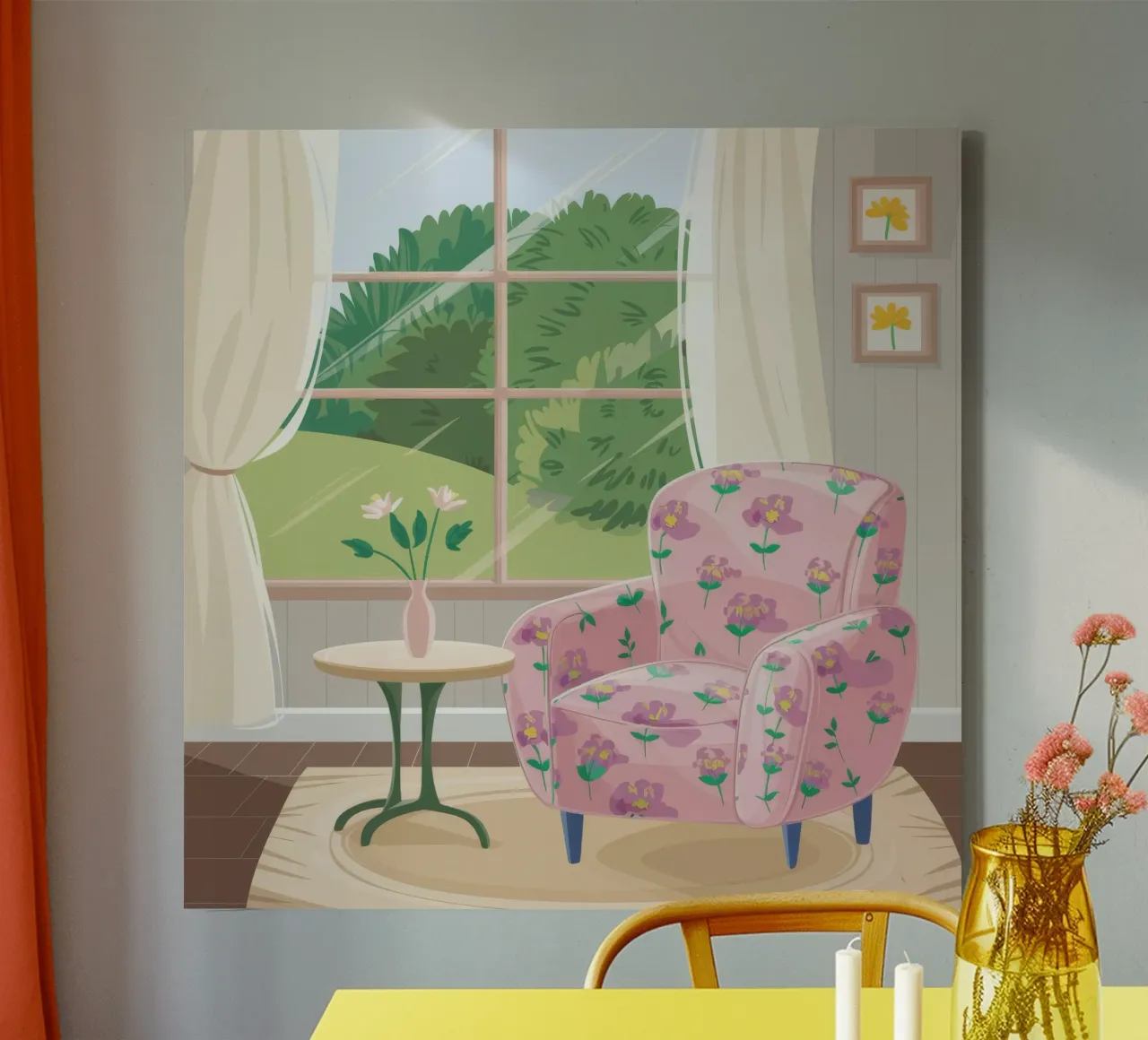 Chintz Window View canvas by Pan Denim