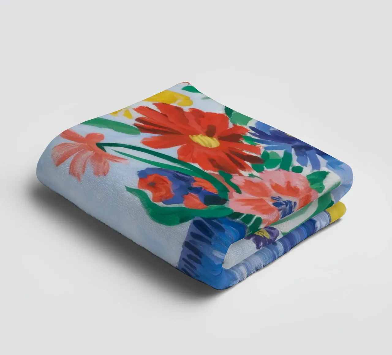 Cornucopia di fiori di cobalto asciugamano da bagno da Tiga Bersama