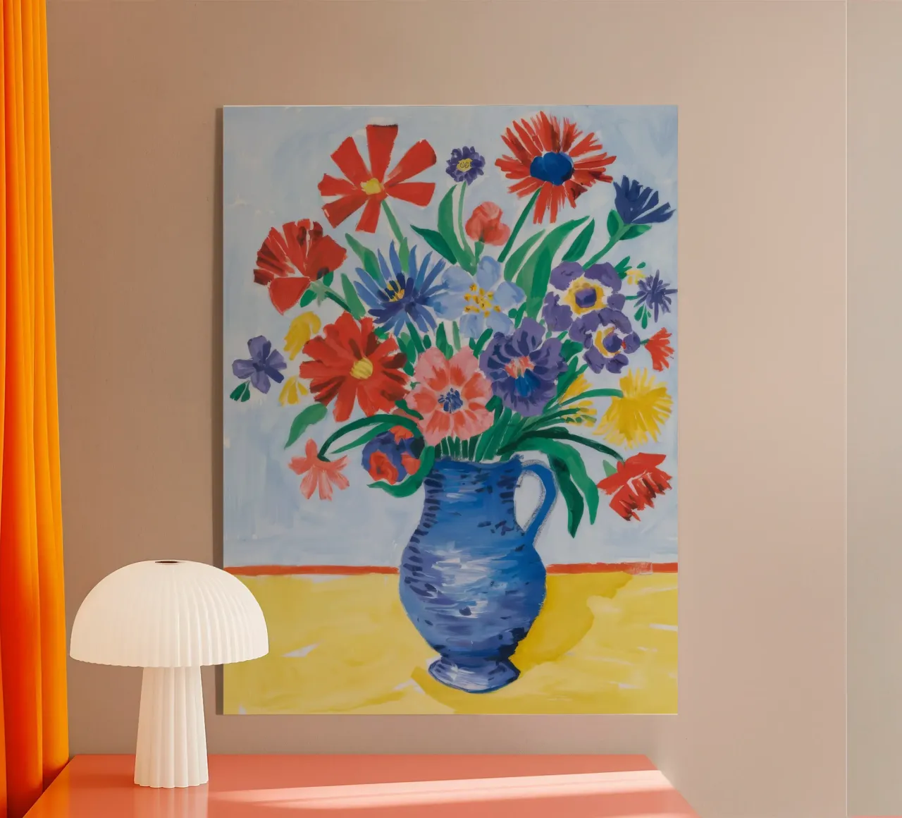 Cornucopia di fiori di cobalto plexiglass da Tiga Bersama